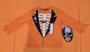 Boys  Infant & Toddlers Long Sleeve Halloween T-Shirt 18 MONTHS ORANGE SHIRT - Picture 1 of 1