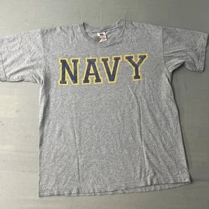 Vintage Bayside US Navy Grau T-Shirt Herren Größe Large Hergestellt in den USA  - Bild 1 von 5