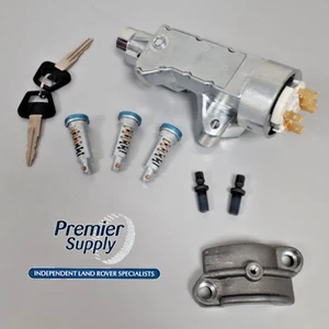 LAND ROVER DEFENDER IGNITION BARREL WTH CLAMP & DOOR LOCK SET WITH KEYS LR077438 - Picture 1 of 1