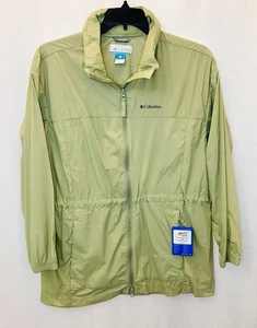 NWT Columbia Women's Medium Light Green Omni-Tech Breathable Jacket / Retail $90 - Picture 1 of 8