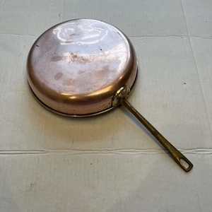 ODI Padella per salsa con manico rivettato in rame e ottone Made in Portugal padella 10” vintage - Foto 1 di 9