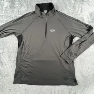 Mountain Hardwear Pullover Mens XL Gray OM6922 Quarter Zip Performance Shirt Dad - Picture 1 of 16