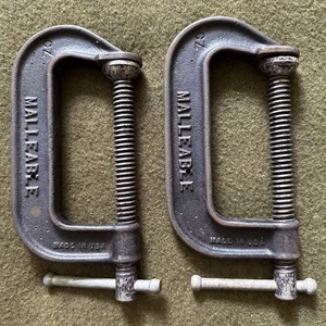 Abrazadera en C vintage Craftsman maleable EE. UU. 🇺🇸 2 piezas - Imagen 1 de 16