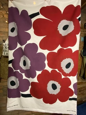 Funda nórdica Marimekko tela Unikko Maija Isola 145 cm x 91 cm algodón hecha a mano Foto 1 de 4