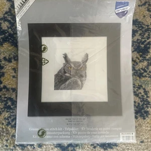 Vervaco Kit Punto de Cruz Contado "Búho" 17cm X 17cm, Hágalo Usted Mismo-Nuevo - Imagen 1 de 2