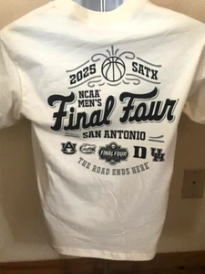 2025 Final Four Basketball San Antonio 4 Teams Two Sided Logos Shirt Beige L - Bild 1 von 4