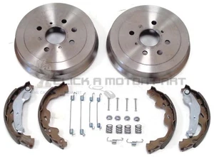 REAR 2 BRAKE DRUMS AND SHOES SET + FITTING KIT FOR TOYOTA AYGO 1.0 1.4 HDi 05-20 - Picture 1 of 1