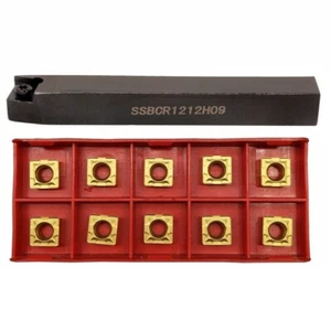 SSBCR1212H09 12×100mm Lathe Turning right hand tool holder+10p SCMT09T308 insert - Picture 1 of 4