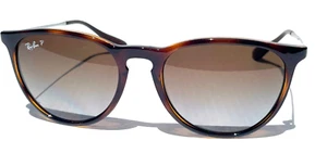 Ray Ban ERIKA Brown Tortoise POLARIZED Grad Brown Lens Sunglass RB4171 710/T5 - Picture 1 of 13