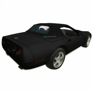 Fits Chevy Corvette C4 94-96 Convertible Soft Top With Glass window Black CANVAS - Picture 1 of 2
