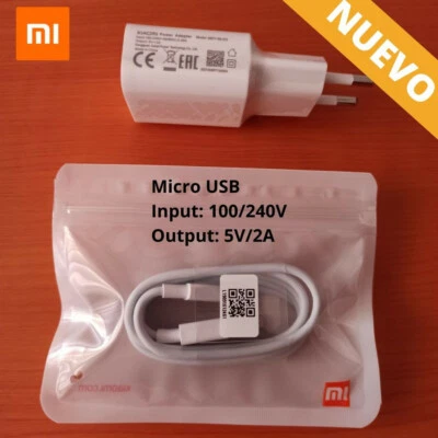 Cargador Xiaomi tipo USB 5V/2A. Compatible todos los móviles Xiaomi - Imagen 1 de 3