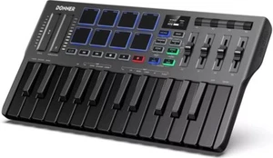 🎹 Donner DMK-25 Pro USB MIDI Keyboard Controller 25 Key 8 Drum Pad Touch Bar - Picture 1 of 11