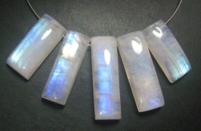 Lote de piedras lunares arco iris naturales baguette 43,55 quilates piedras preciosas sueltas cabujón J 3985 Foto 1 de 4