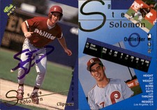 Steve Solomon Signed 1993 Classic Best Gold #153 Card Batavia Clippers Auto AU