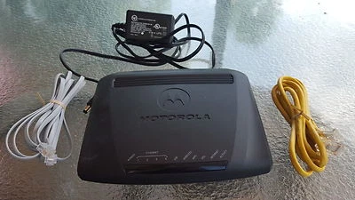 Motorola model 2247 N8 PC MAC DSL modem USB ethernet internet wireless WPS - Image 1 of 2