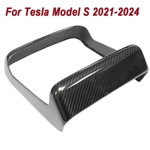 1x Carbon Console Rear Navigation Display Screen Panel For Tesla Model S 21-2024 - Bild 1 von 4