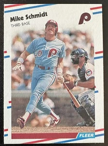 1988 Fleer Baseball MIKE SCHMIDT #315 HOF Phillies - Bild 1 von 2