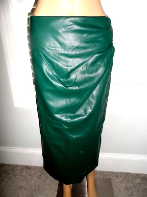 Классный Jason Wu размер M лес зеленый искусственной кожи макси юбка женщин новый с Ярлыками - Изображение 1 из 4