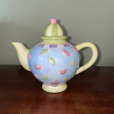 Oneida Kitchen Country Bouquet Hand Painted Collectible Mini Teapot - Image 1 of 4