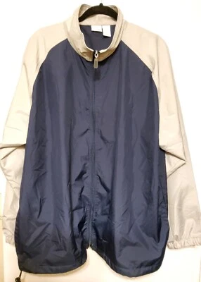 Chaqueta cortavientos Prospirit azul/gris 100 % poliéster cremallera completa bolsillo talla L Foto 1 de 4