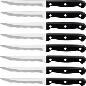 8 Piece Stainless Knife Set Professional Serrated Steak Knives Kitchen Tools - Picture 1 of 7