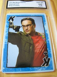 LEONARD HOFSTADTER THE BIG BANG THEORY SPIELKARTE KING OF CLUBS GRADED 10 - Bild 1 von 1
