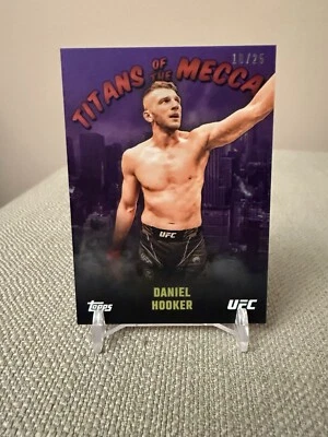2024 Topps UFC NYC Daniel Hooker Titans Of The Mecca Purple Parallel #18/25 - Image 1 of 2
