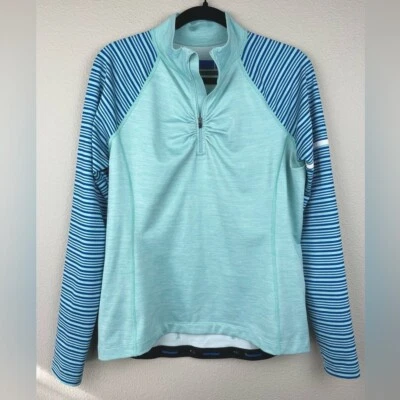 NOVARA Women's Large Cycling Jersey Jacket Pockets Long Sleeve Reflective Collar - Image 1 of 4