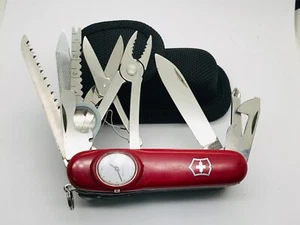 Victorinox Red SuperTimer Roman numerals OVP Swiss Army Knife USED Working condi - Picture 1 of 4