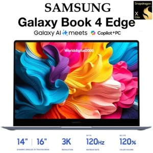 SAMSUNG Galaxy Book 4 Edge SnapdragonX Elite 14 3K Touch AMOLED 16G 512GB eUFS - Picture 1 of 1