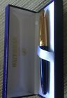  Waterman  Edson  Rollerball Pen  Sapphire Blue &amp; Gold  New  In Box