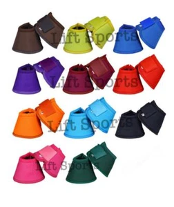 Stivali Horse Bell Over Reach No Turn Bell Wrap Tutte le Taglie Protezione Tack Equine - Foto 1 di 23