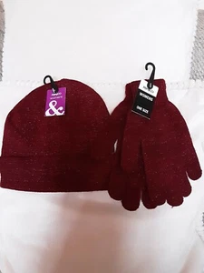 PEP&CO Sparkling Wine Coloured Hat And Matching Gloves.Brand new with tags. - Picture 1 of 3