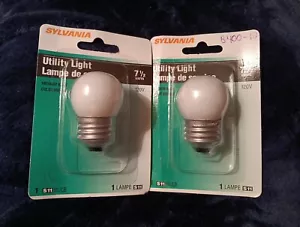 2 Sylvania Night Light/Utility Bulbs 120V 7.5W Standard Base B400-12 - Picture 1 of 2