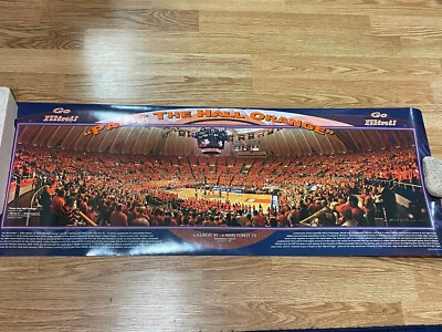 Illinois Illini Baloncesto Wake Forest "Paint the Hall Naranja" Impresión 36"x 13.5" Foto 1 de 4