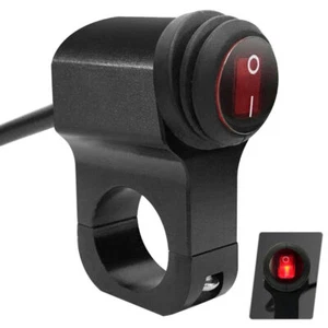 12V Motorrad Lenker Scheinwerfer Lichtschalter Ein/Aus Schalter 22mm Universal - Picture 1 of 12