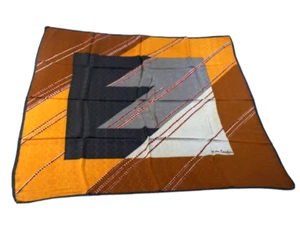 AUTHENTIC Vintage Pierre Cardin Paris Luxury Womens Silk Scarf  Square 34"inch - Picture 1 of 9