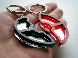 Pokeball Keychains Pokemon black and red Friendship Keychain - Picture 1 of 7