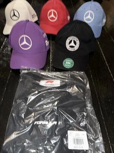 MERCEDES HAT LOT LOT # 0004 Plus FORMULA 1 Size Medium Fits Like A Large - Picture 1 of 2