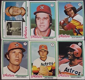 1978 Topps Houston Astros Vintage Baseballkarte Starter Lot (6 ct) - Bild 1 von 2