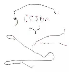 Complete Brake Line Kit For 70 Camaro Power Disc non-Armored Prop Line-CBK0254SS - Foto 1 di 1