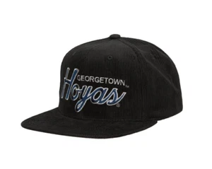 Mitchell & Ness NCAA Cord Script Snapback Georgetown University, Black - Picture 1 of 4