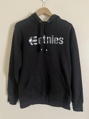 Sudadera con capucha pulóver negra vintage Y2K Etnies Skateboard talla M Foto 1 de 4