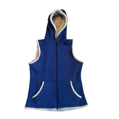 Kuhl älfpaca Soft Thermal Fleece Zip Front Hoodie Vest Blue Size Medium - Image 1 of 4