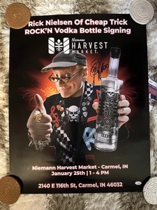 Rick Nielsen Signed Cheap Trick Poster 22 X 28 JSA Authenticated COA Vodka Rare - Picture 1 of 1