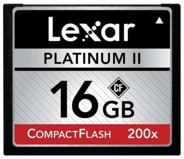 Lexar Platinum II 200x 16 GB CompactFlash Memory Card Rev B (LCF-16GBSBNA200) - Image 1 of 1