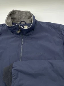 L.L. Bean Men's Warm Up Fleece Lined Full Zip Bomber Jacket Blue Size X-Large - Picture 1 of 7