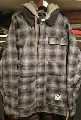 Burton 'Dunmore' Negro Azul Cuadros, Chaqueta Hombre XL Nueva Con Etiquetas Foto 1 de 4
