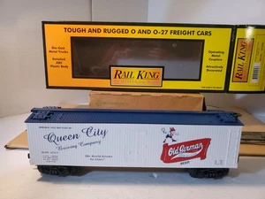 MTH Rail King 30-78052 Old German Lager Beer Reefer Queen City Brewing Comp New - Picture 1 of 18