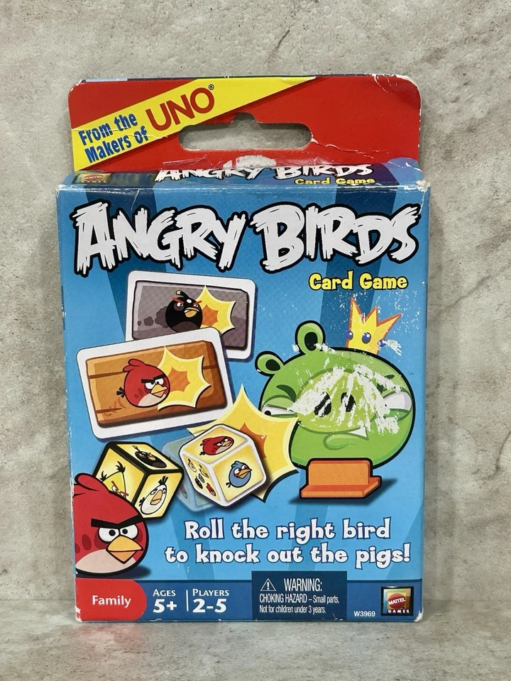 ANGRY BIRDS Card Game New In Box. UNO Mattel 2-5 Players 2011 Fast Shipping! VTG - Image 1 of 4